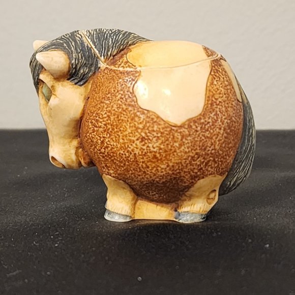 Vintage Harmony Kingdom Pot Bellys 'Tonie' Farmyard Pony Figurine - Picture 2 of 8